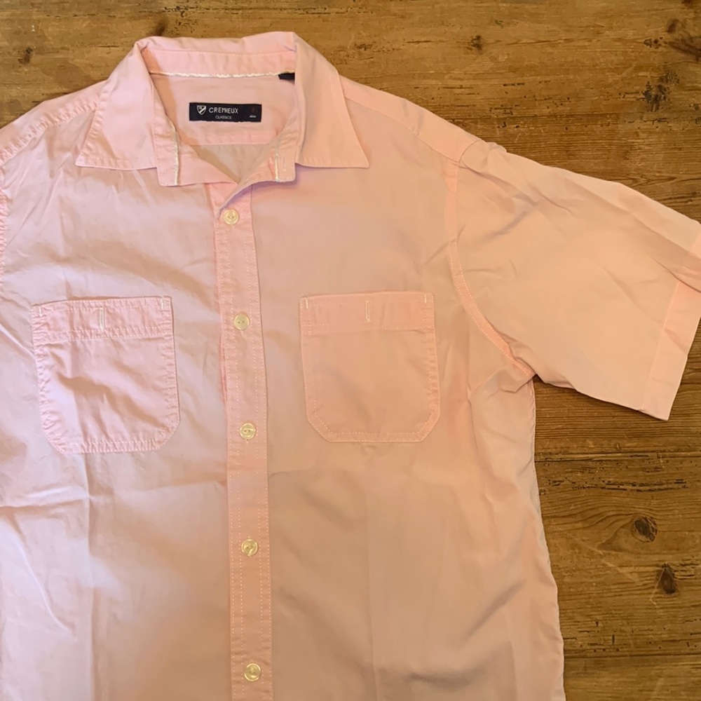 Mens cremieux short sleeve button down
